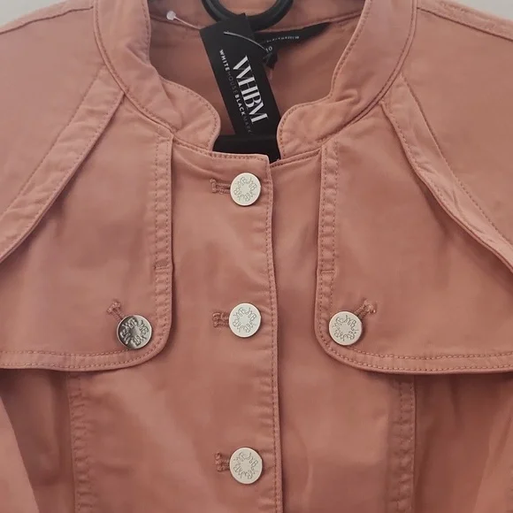 White House Black Market Pret Safari Cafe Creme Jacket Size 10 - Picture 5 of 10